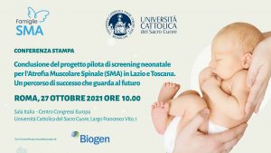 Conferenza stampa di conclusione del progetto pilota di screening neonatale per l’atrofia muscolare spinale in Lazio e Toscana